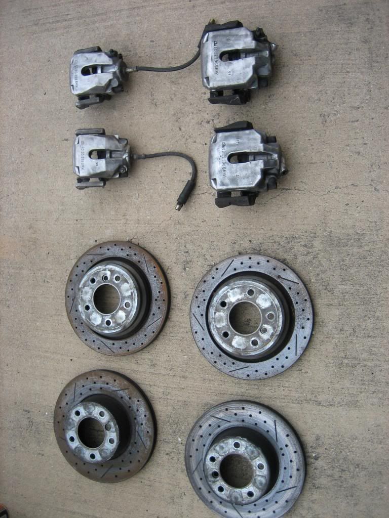 E39 BMW E39 528i/525i Complete Brake System Brembo Drilled Slotted Rotors Calipers